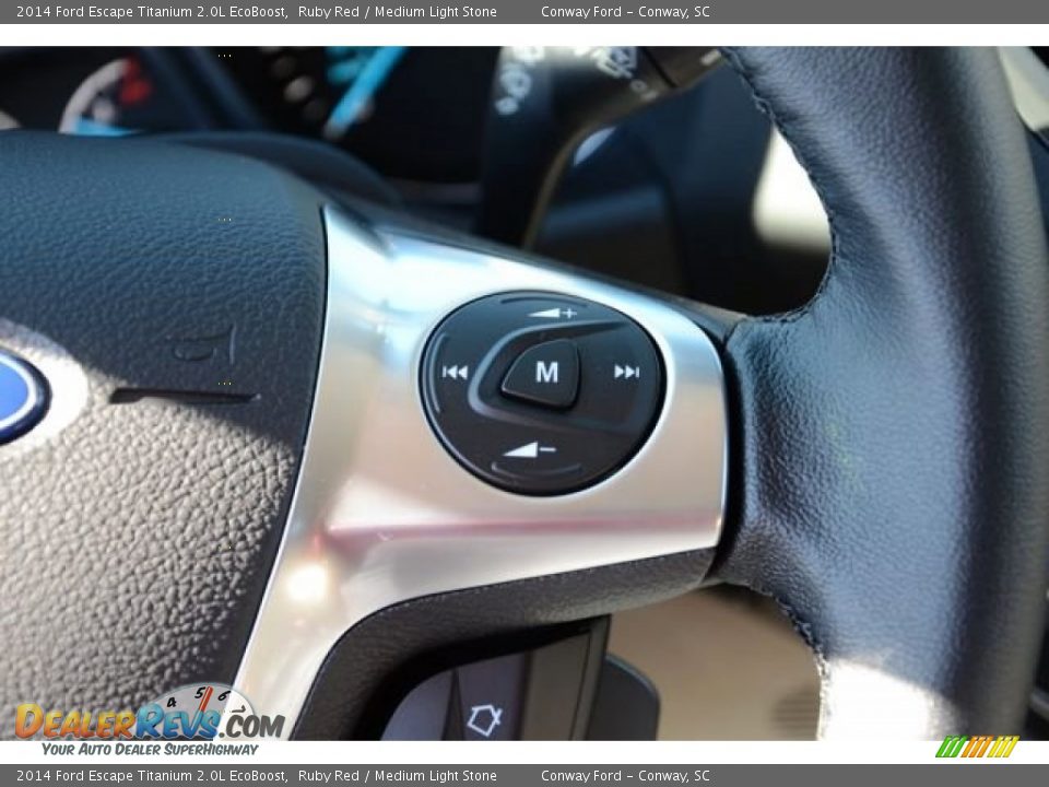 2014 Ford Escape Titanium 2.0L EcoBoost Ruby Red / Medium Light Stone Photo #26