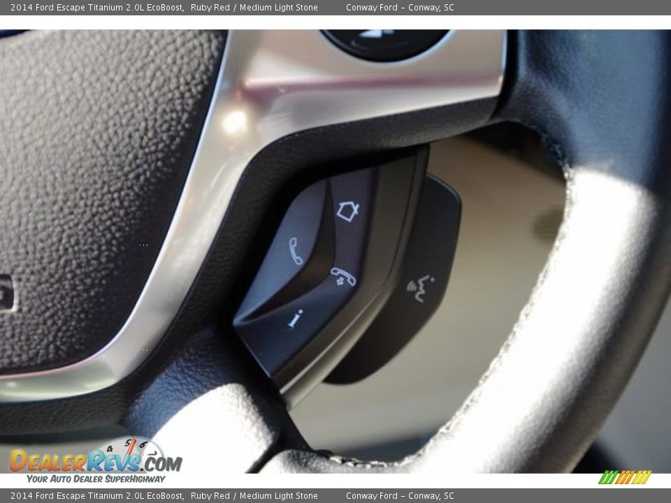 2014 Ford Escape Titanium 2.0L EcoBoost Ruby Red / Medium Light Stone Photo #27