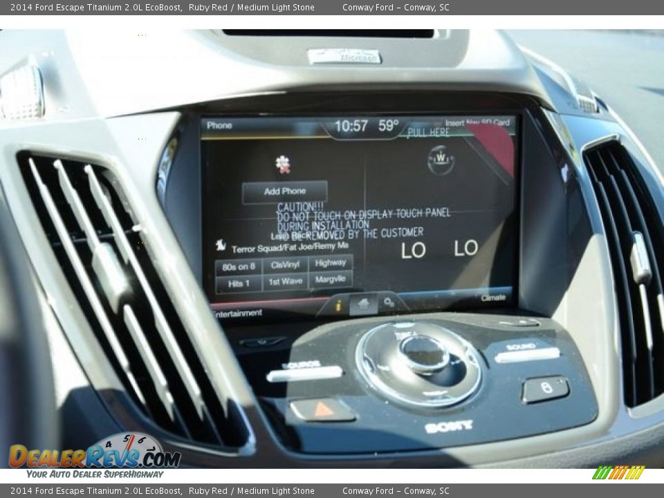 2014 Ford Escape Titanium 2.0L EcoBoost Ruby Red / Medium Light Stone Photo #28