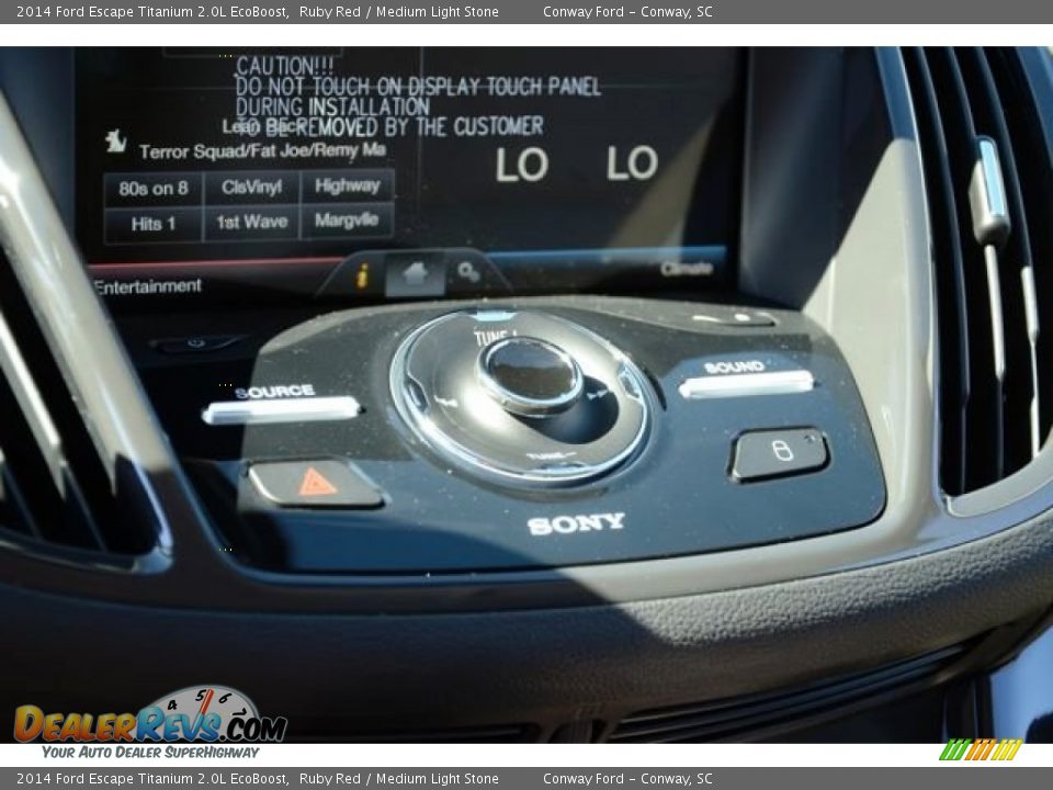2014 Ford Escape Titanium 2.0L EcoBoost Ruby Red / Medium Light Stone Photo #29