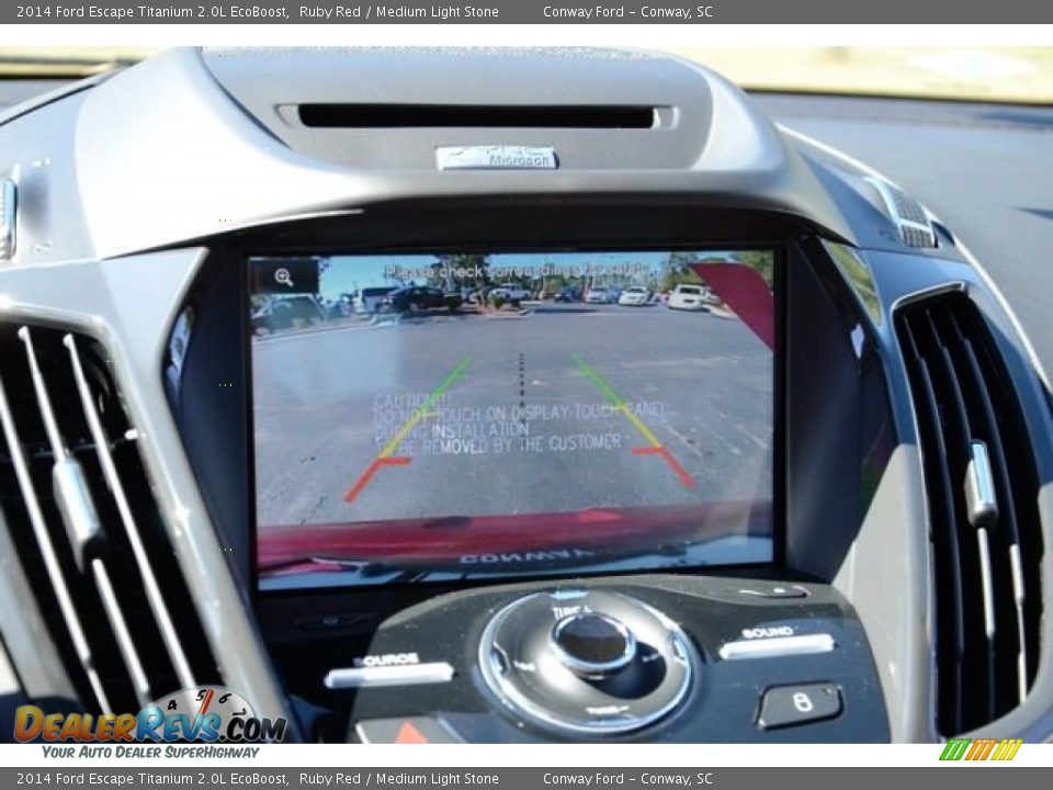 2014 Ford Escape Titanium 2.0L EcoBoost Ruby Red / Medium Light Stone Photo #32