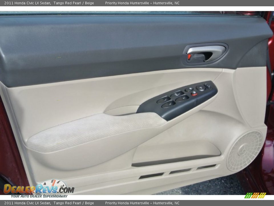 2011 Honda Civic LX Sedan Tango Red Pearl / Beige Photo #10