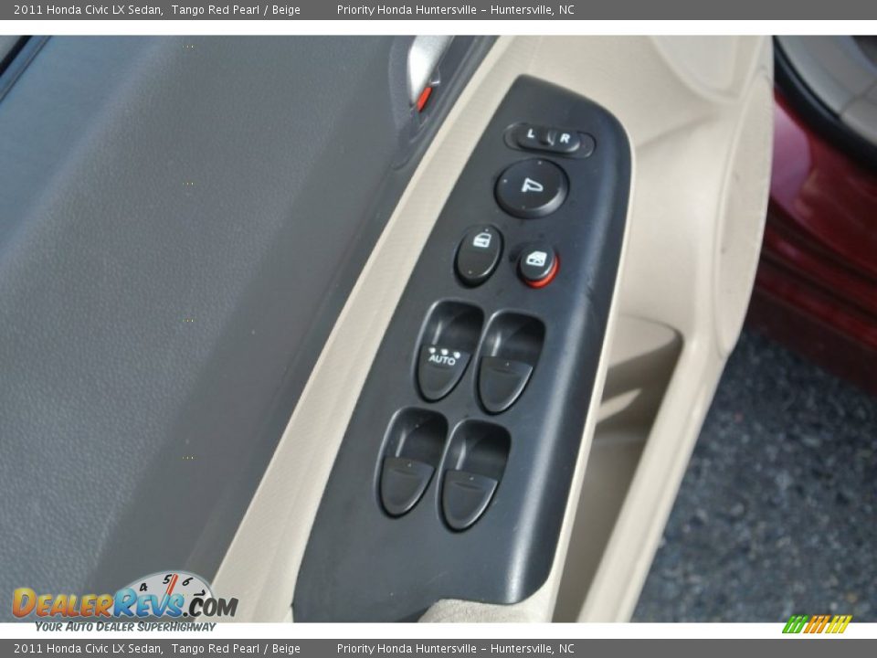 2011 Honda Civic LX Sedan Tango Red Pearl / Beige Photo #11