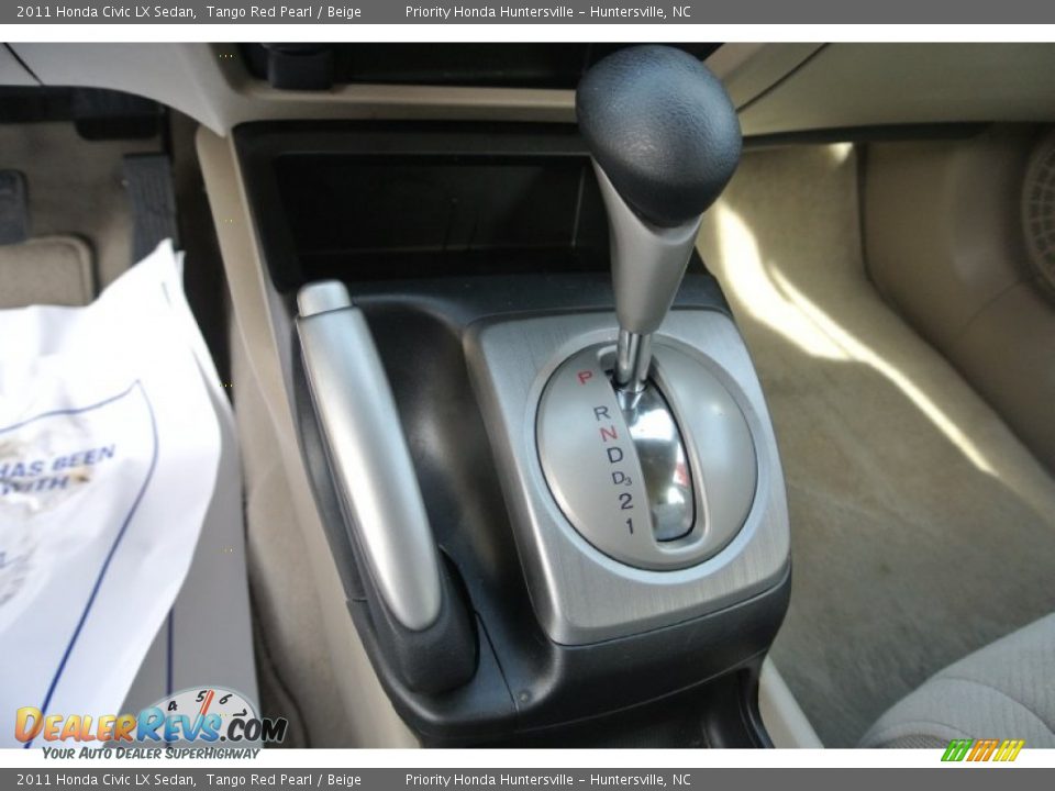 2011 Honda Civic LX Sedan Tango Red Pearl / Beige Photo #12
