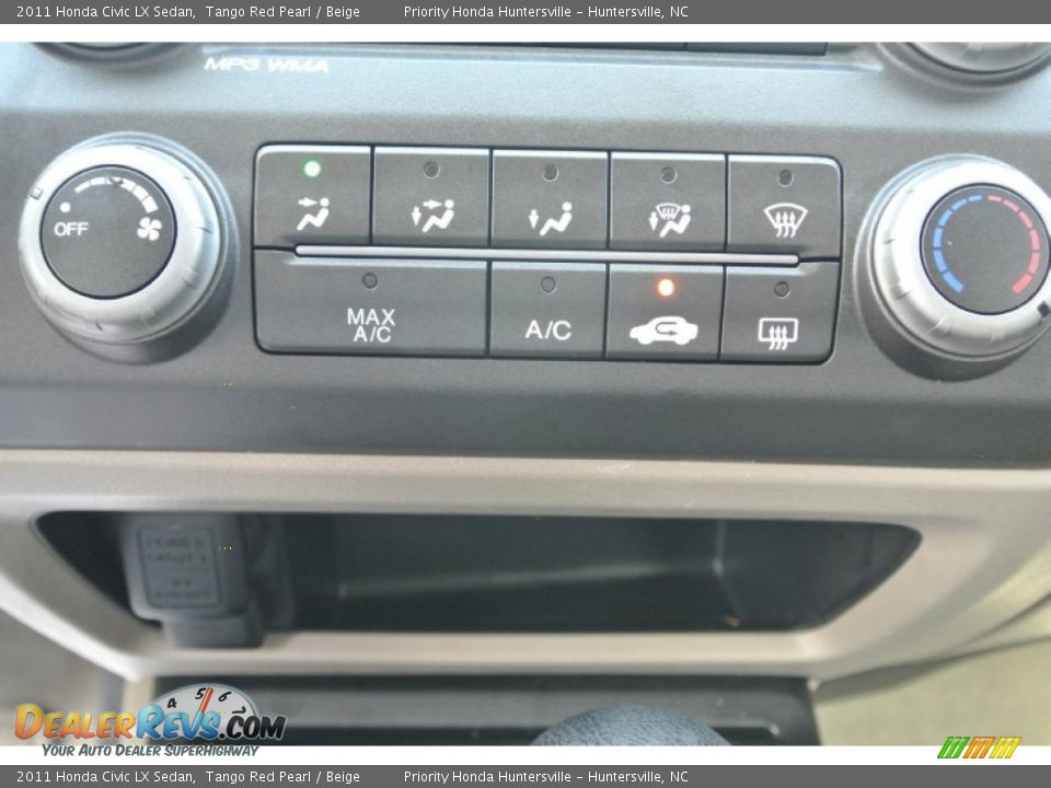 2011 Honda Civic LX Sedan Tango Red Pearl / Beige Photo #13