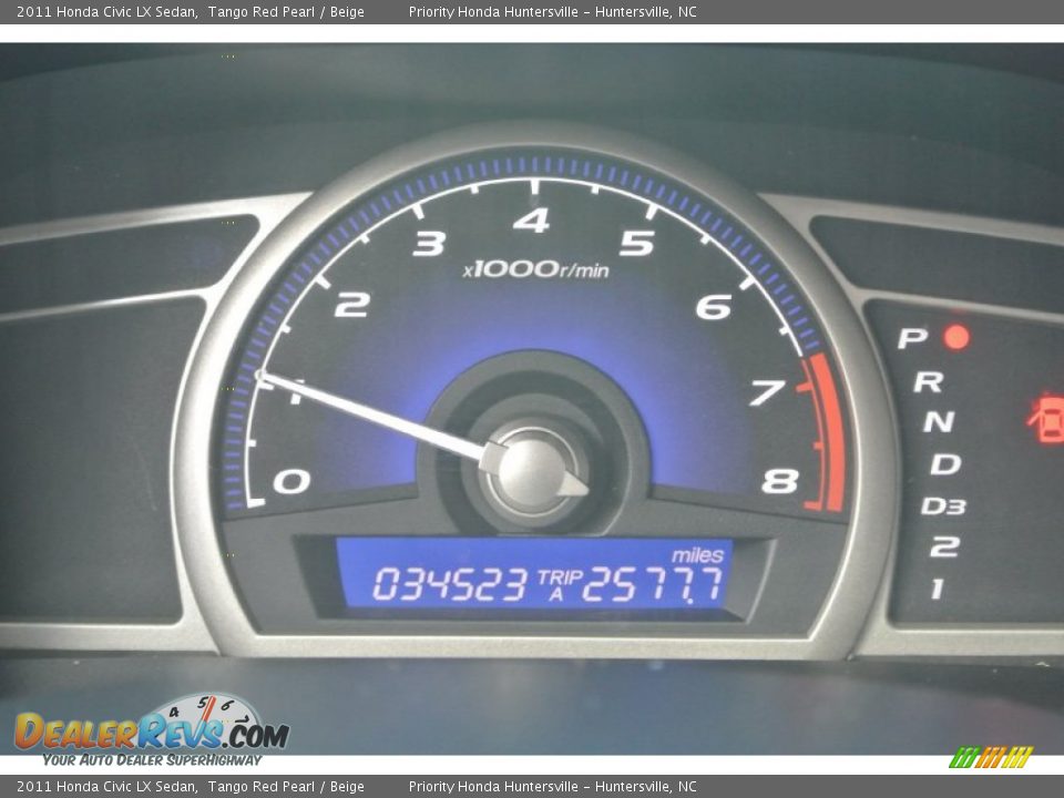 2011 Honda Civic LX Sedan Tango Red Pearl / Beige Photo #15