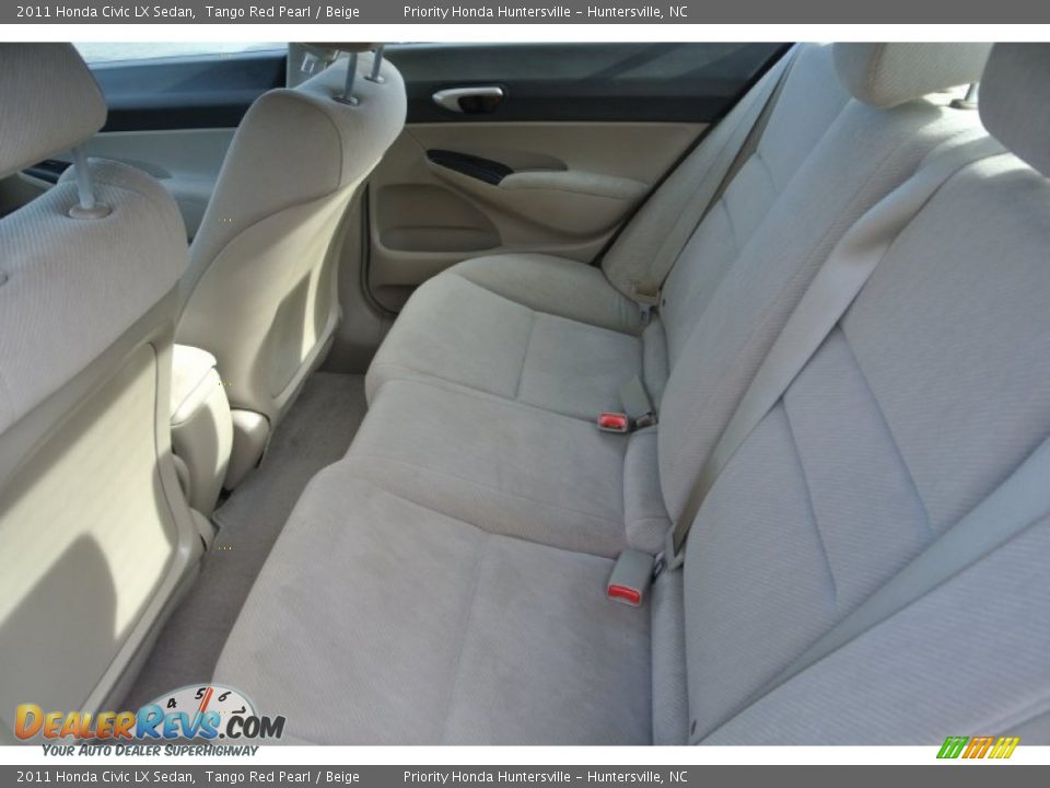 2011 Honda Civic LX Sedan Tango Red Pearl / Beige Photo #16