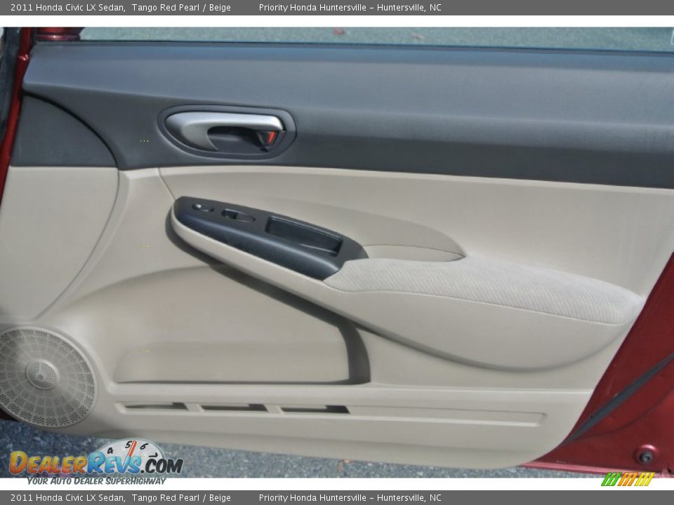2011 Honda Civic LX Sedan Tango Red Pearl / Beige Photo #20