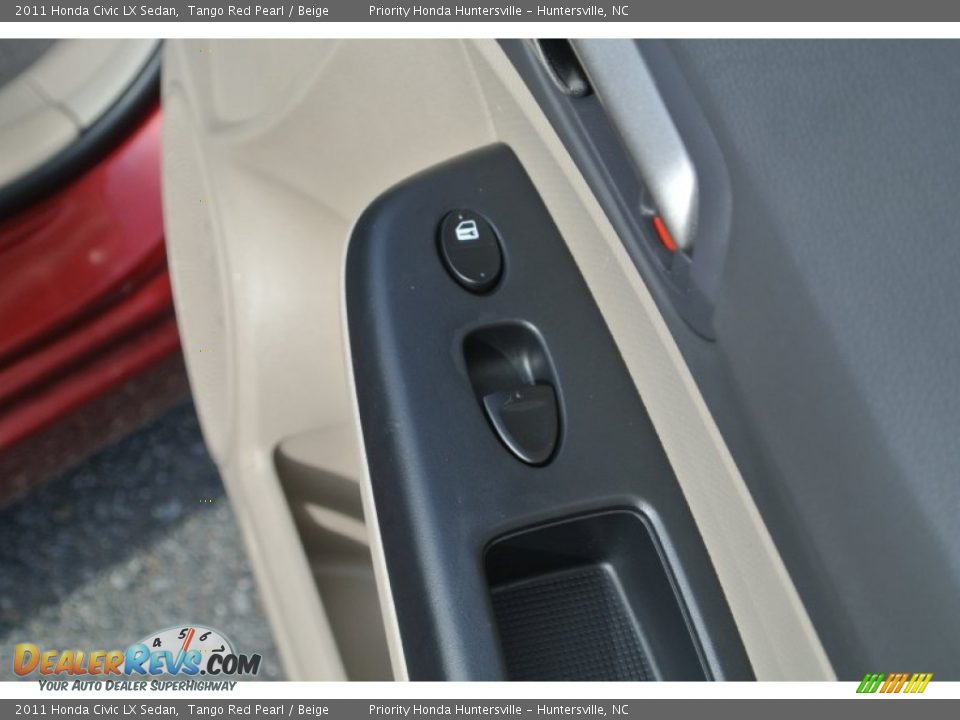 2011 Honda Civic LX Sedan Tango Red Pearl / Beige Photo #21