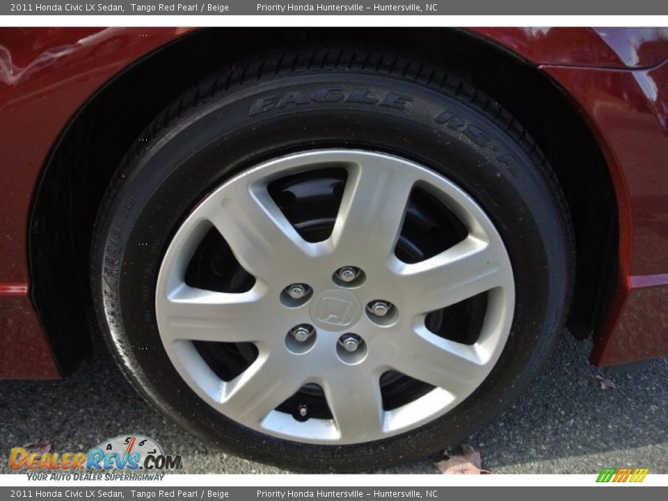 2011 Honda Civic LX Sedan Tango Red Pearl / Beige Photo #22