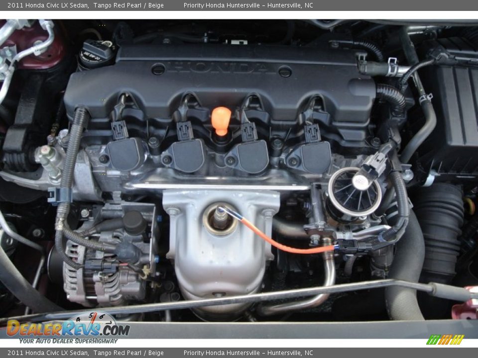 2011 Honda Civic LX Sedan Tango Red Pearl / Beige Photo #23