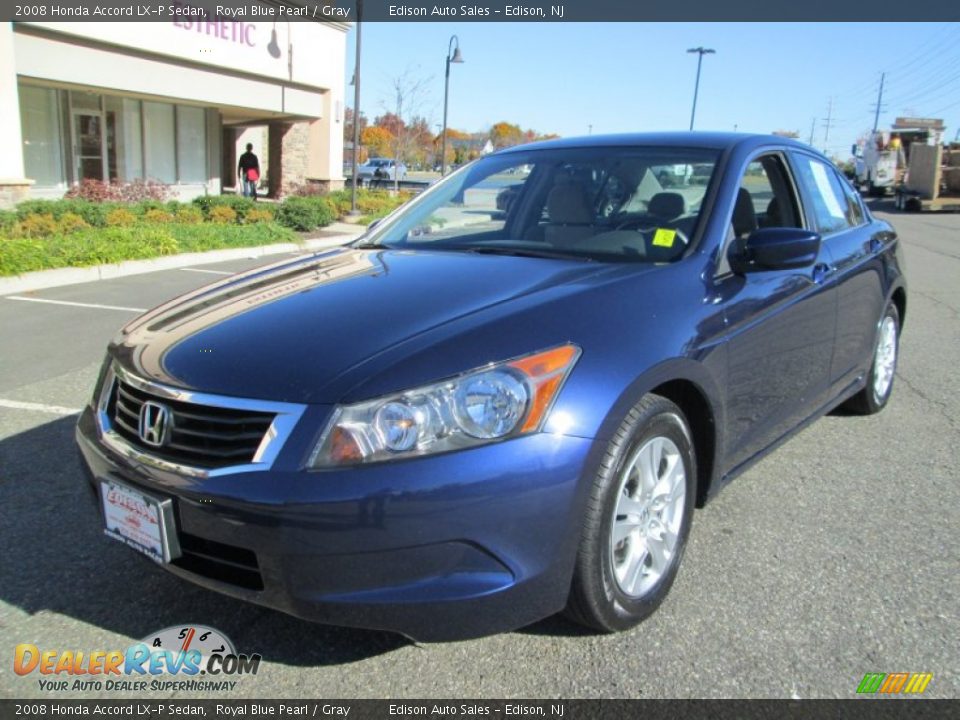 2008 Honda Accord LX-P Sedan Royal Blue Pearl / Gray Photo #2
