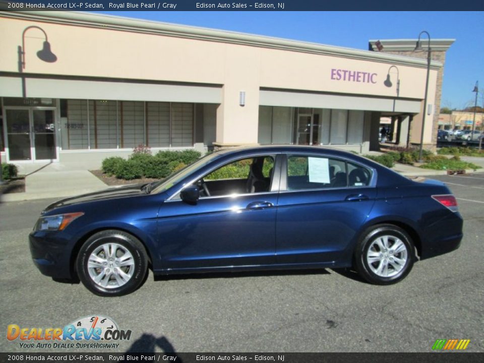 2008 Honda Accord LX-P Sedan Royal Blue Pearl / Gray Photo #3