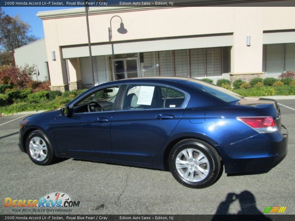 2008 Honda Accord LX-P Sedan Royal Blue Pearl / Gray Photo #4