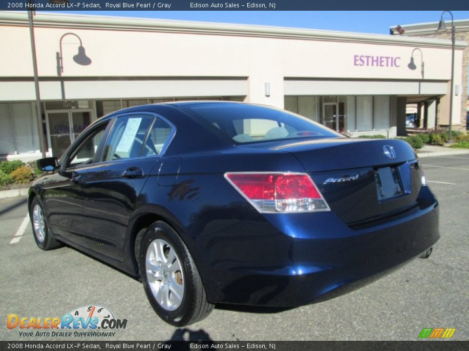 2008 Honda Accord LX-P Sedan Royal Blue Pearl / Gray Photo #5