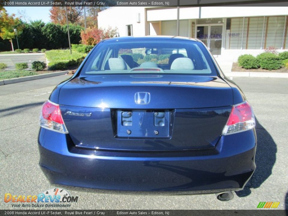 2008 Honda Accord LX-P Sedan Royal Blue Pearl / Gray Photo #6