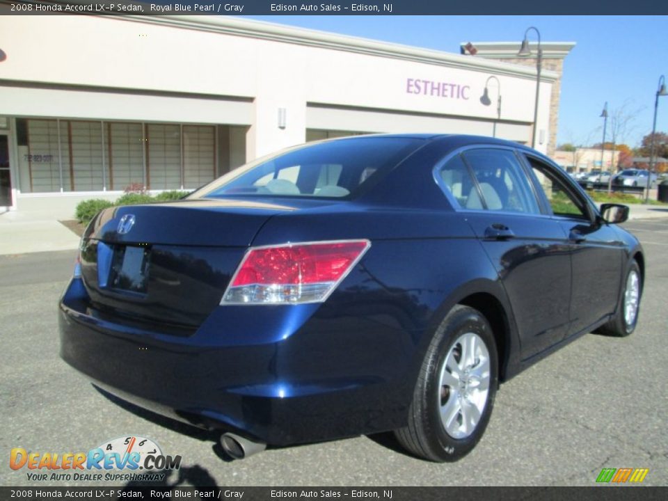 2008 Honda Accord LX-P Sedan Royal Blue Pearl / Gray Photo #7