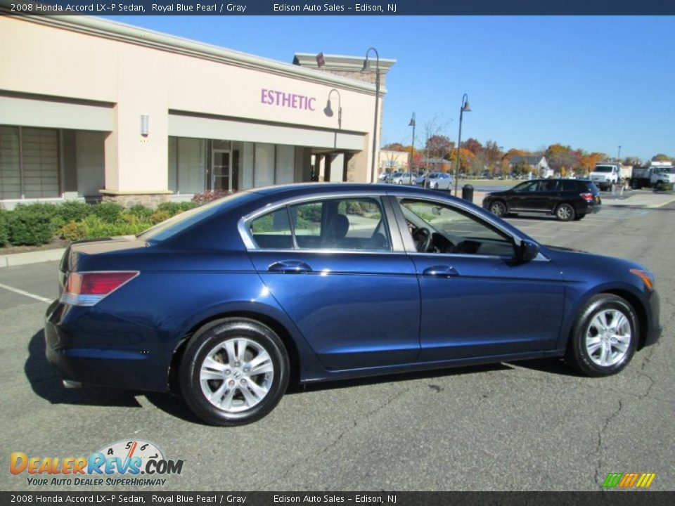 2008 Honda Accord LX-P Sedan Royal Blue Pearl / Gray Photo #8