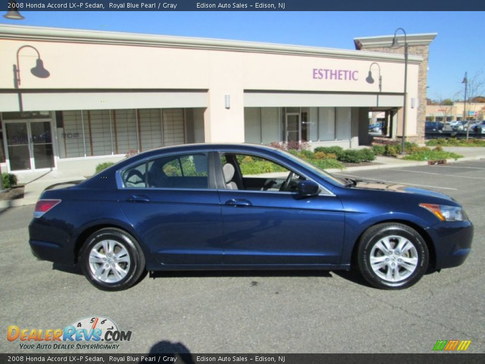 2008 Honda Accord LX-P Sedan Royal Blue Pearl / Gray Photo #9