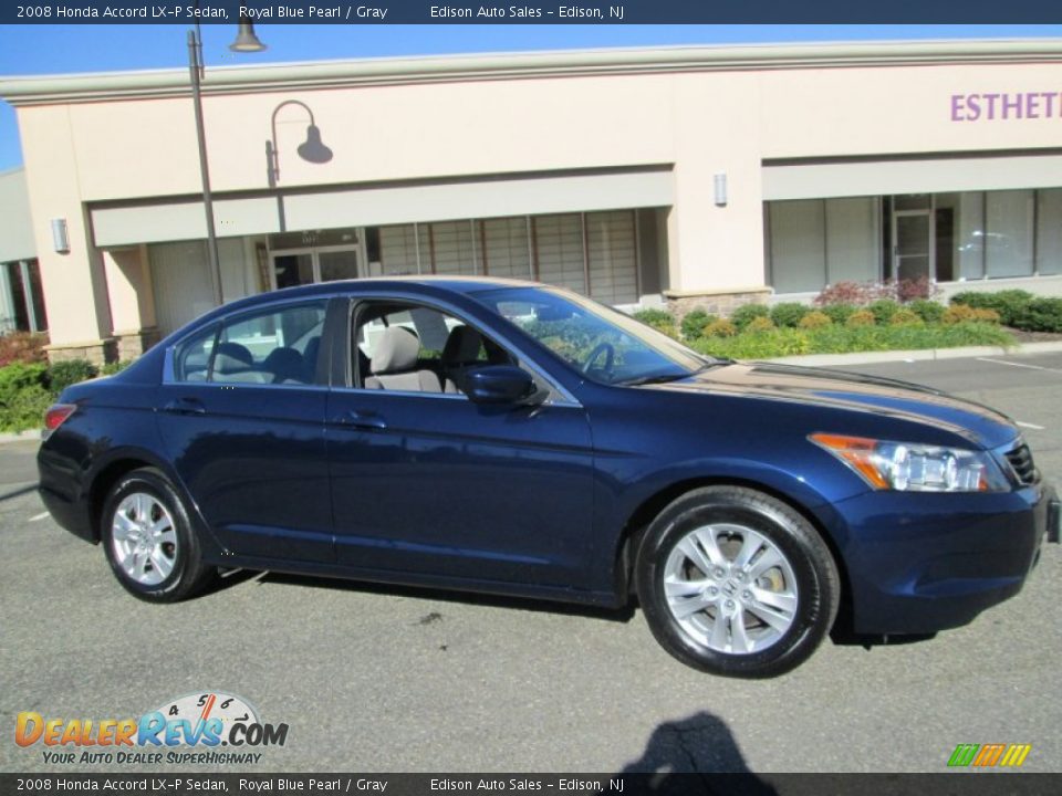 2008 Honda Accord LX-P Sedan Royal Blue Pearl / Gray Photo #10