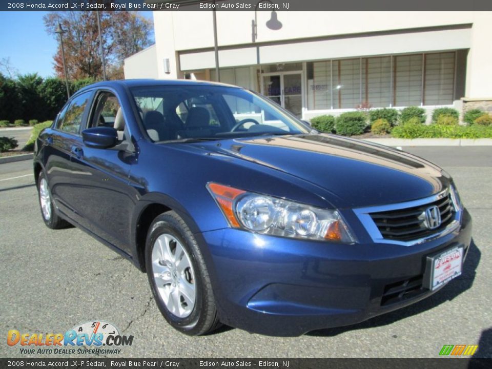 2008 Honda Accord LX-P Sedan Royal Blue Pearl / Gray Photo #11
