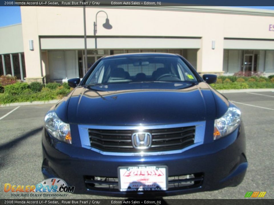 2008 Honda Accord LX-P Sedan Royal Blue Pearl / Gray Photo #12