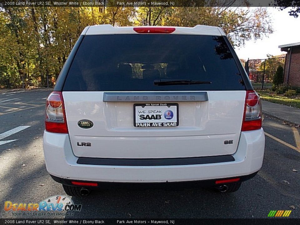 2008 Land Rover LR2 SE Whistler White / Ebony Black Photo #4