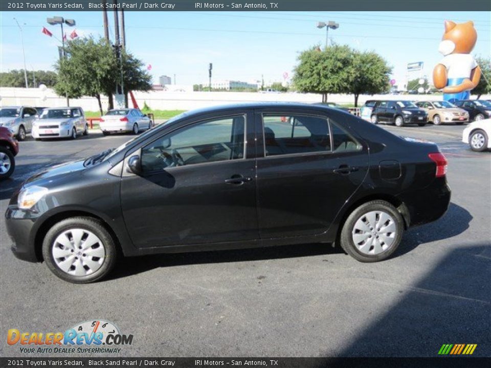 2012 Toyota Yaris Sedan Black Sand Pearl / Dark Gray Photo #4