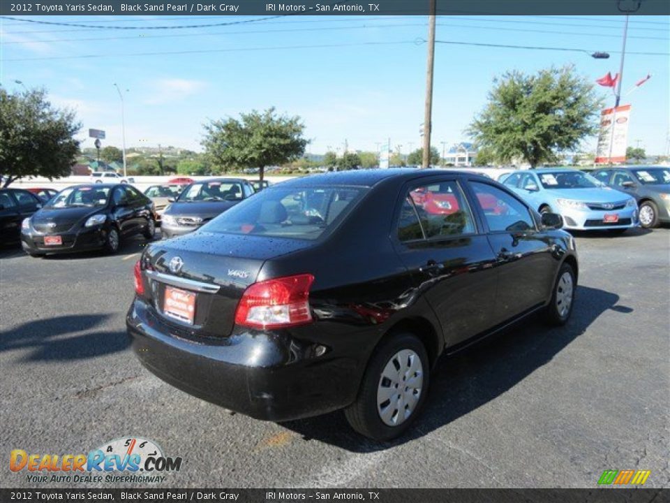 2012 Toyota Yaris Sedan Black Sand Pearl / Dark Gray Photo #6