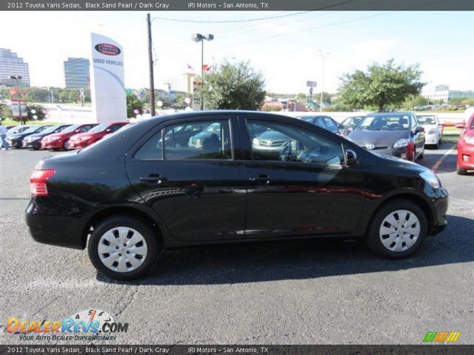2012 Toyota Yaris Sedan Black Sand Pearl / Dark Gray Photo #7