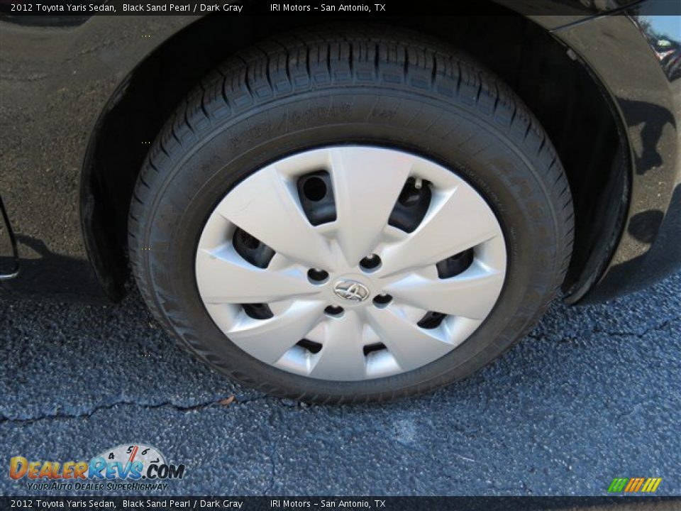 2012 Toyota Yaris Sedan Black Sand Pearl / Dark Gray Photo #8