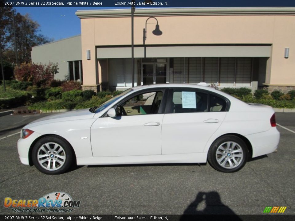 2007 BMW 3 Series 328xi Sedan Alpine White / Beige Photo #3