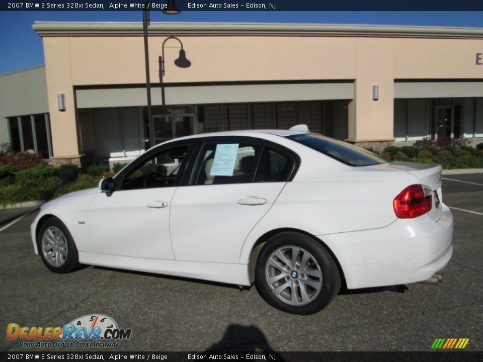 2007 BMW 3 Series 328xi Sedan Alpine White / Beige Photo #4