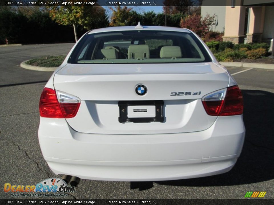 2007 BMW 3 Series 328xi Sedan Alpine White / Beige Photo #6