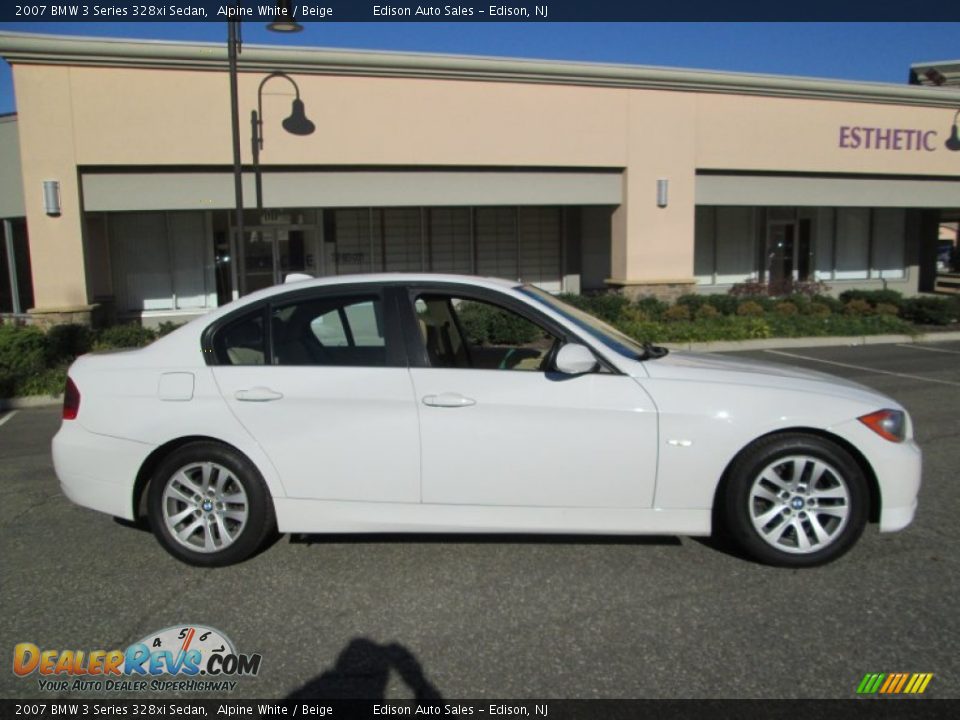 2007 BMW 3 Series 328xi Sedan Alpine White / Beige Photo #9