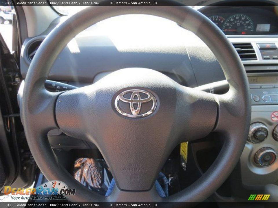 2012 Toyota Yaris Sedan Black Sand Pearl / Dark Gray Photo #17