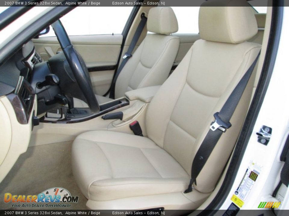 2007 BMW 3 Series 328xi Sedan Alpine White / Beige Photo #13