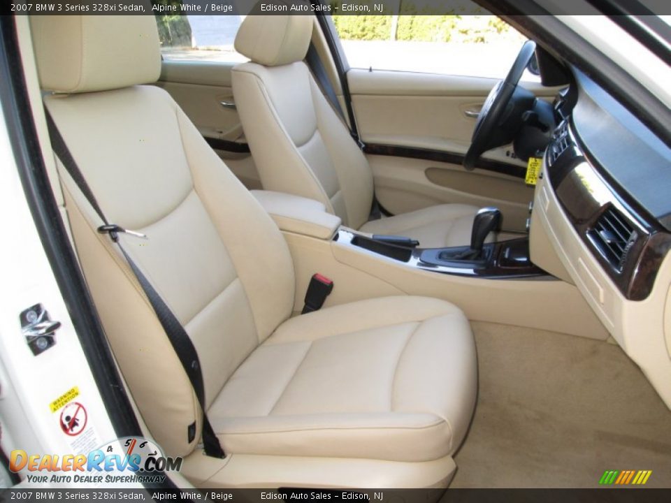 2007 BMW 3 Series 328xi Sedan Alpine White / Beige Photo #14
