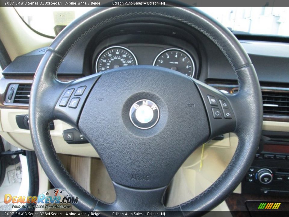 2007 BMW 3 Series 328xi Sedan Alpine White / Beige Photo #23