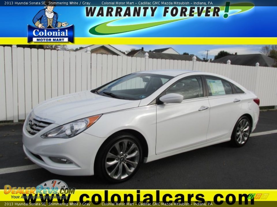 2013 Hyundai Sonata SE Shimmering White / Gray Photo #1