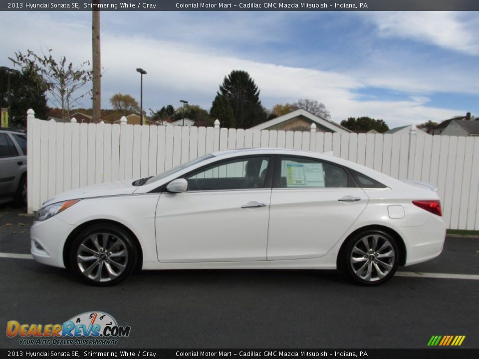 2013 Hyundai Sonata SE Shimmering White / Gray Photo #2