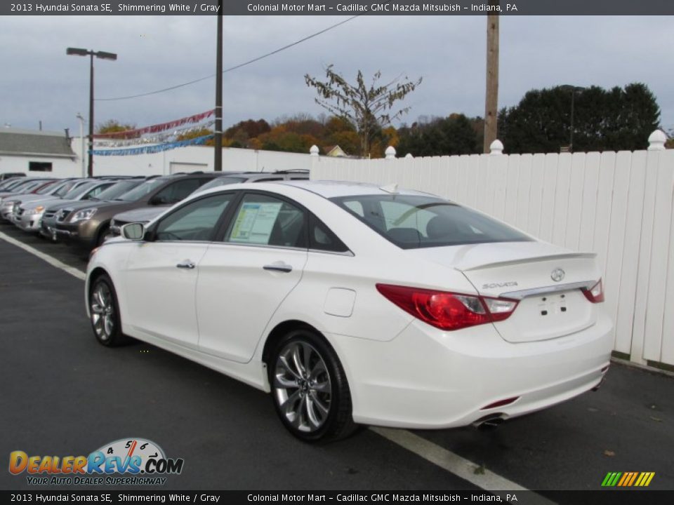 2013 Hyundai Sonata SE Shimmering White / Gray Photo #4