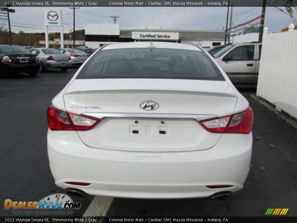 2013 Hyundai Sonata SE Shimmering White / Gray Photo #5