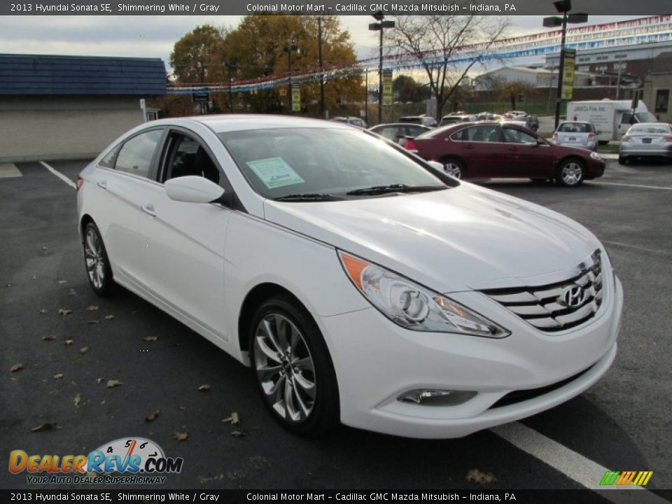2013 Hyundai Sonata SE Shimmering White / Gray Photo #7