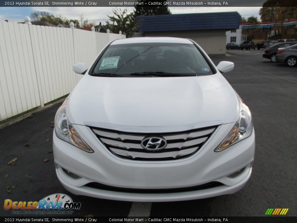 2013 Hyundai Sonata SE Shimmering White / Gray Photo #8