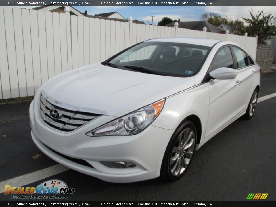 2013 Hyundai Sonata SE Shimmering White / Gray Photo #9
