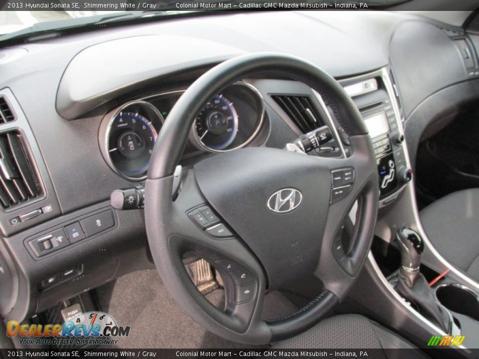 2013 Hyundai Sonata SE Shimmering White / Gray Photo #14