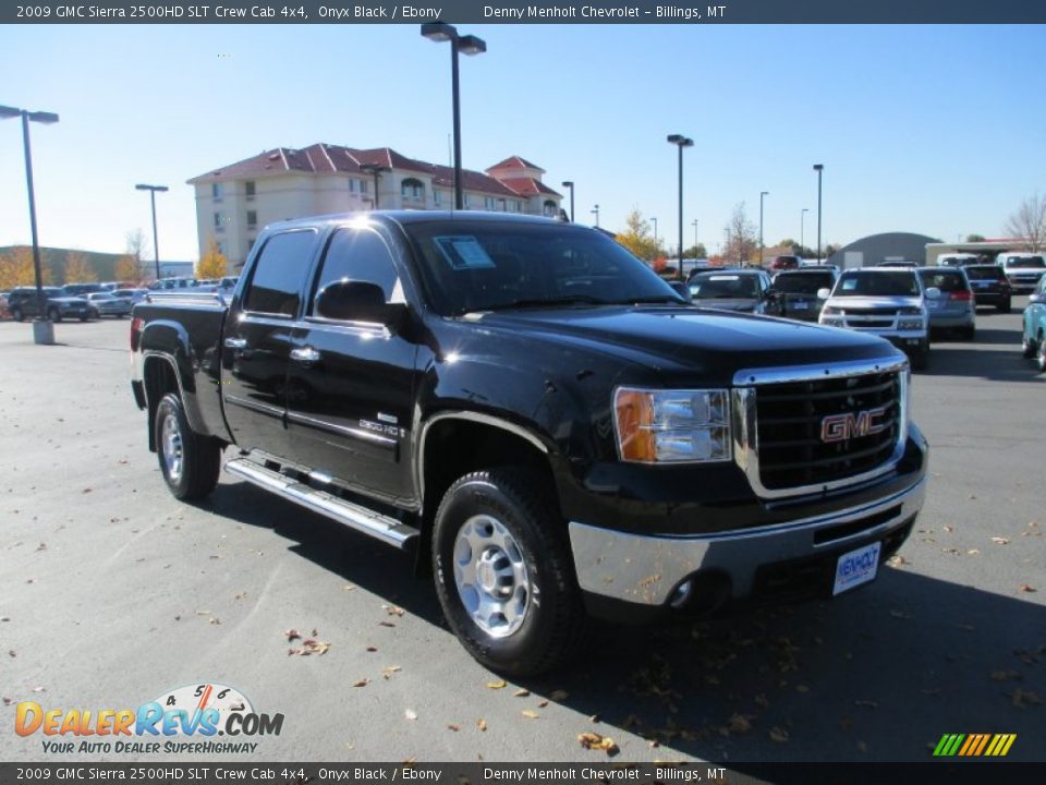 2009 GMC Sierra 2500HD SLT Crew Cab 4x4 Onyx Black / Ebony Photo #1