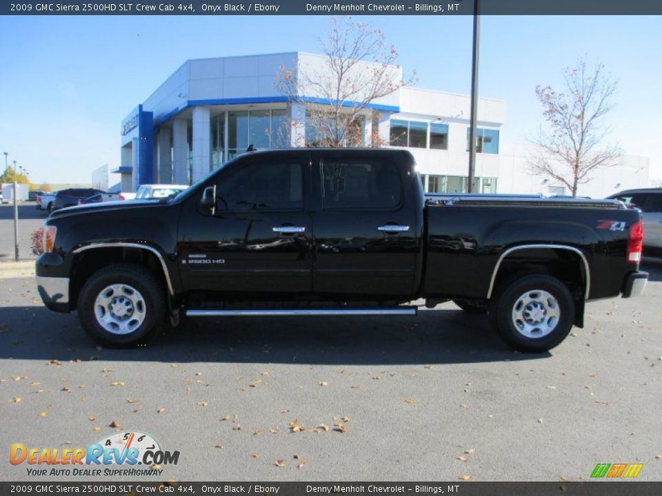 2009 GMC Sierra 2500HD SLT Crew Cab 4x4 Onyx Black / Ebony Photo #3