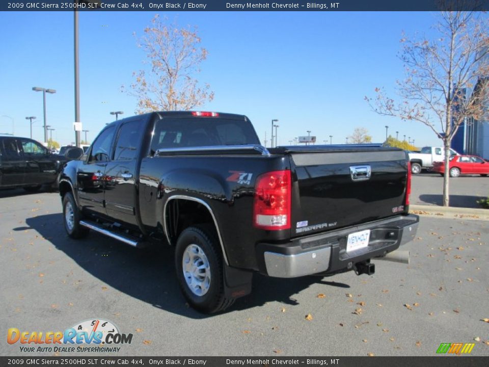 2009 GMC Sierra 2500HD SLT Crew Cab 4x4 Onyx Black / Ebony Photo #4
